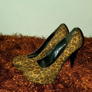 Leopard print heels